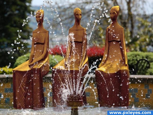 Golden fountain